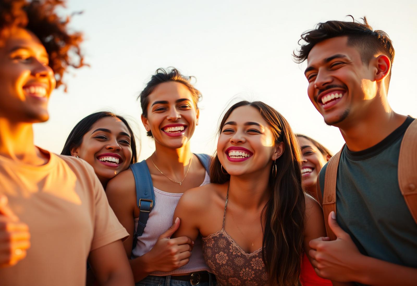 Personas felices de distintos países conectando en Victoriun
